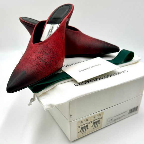 Calvin Klein 205W39NYC Roslynn Mules SZ 38.5 - Picture 11 of 13